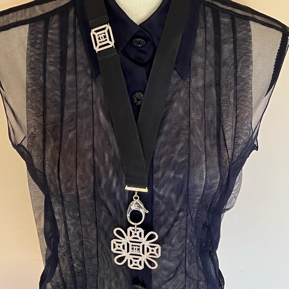 Chanel 2017 Pink Crystal Lanyard Silver Hardware - Picture 9 of 9